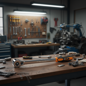 Llave cuadrada macho de 1/2 pulgada con mango largo cromado - Product Image 3