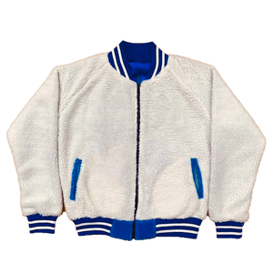 Blouson Bomber Sigma Sherpa Haute Visibilité en Tissu Sherpa Doux et Moelleux, Doublure en Satin Matelassé, Style Universitaire, Réversible, Logo sur le Devant - Product Image 4