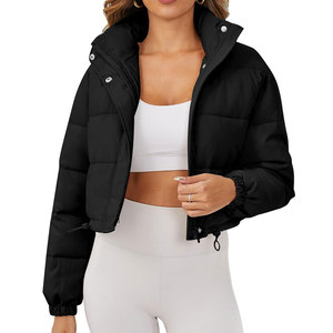 Nouveau Logo personnalisé veste bouffante pour femmes de haute qualité fermeture à glissière col à capuche léger respirant coton tricoté - Product Image 1