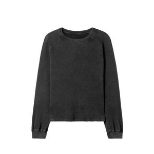 Sweat-shirt à col rond en éponge biologique pour homme Pull en coton chanvre effet délavé à l'acide Street Wear personnalisé Design brodé 100% coton - Product Image 1