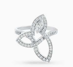 Personnalisation 4PCS Fine Jewelry Lab Grown CVD Natural Diamond Sets Pendentif Chaîne Anneaux Or Blanc 10k/14k/18k Cadeau de Fête - Product Image 4