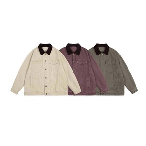 Wholesale Custom Cotton Canvas Casual Waterproof Plus Size <b>Workers</b> <b>Jacket</b> For Men - Product Image 6