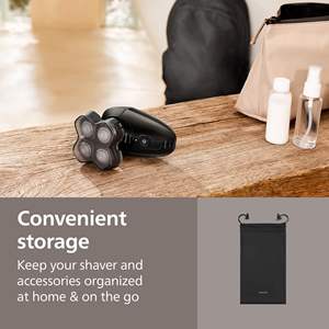 Afeitadora Eléctrica con Cabezal Flexible de 360 Grados para Hombres y Mujeres, Uso en Seco y Húmedo, Afeitado Limpio y Suave, Triple Cuchilla, Resistente al Agua IPX7, USB para RV - Product Image 2