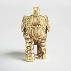 Plateau de pièces de monnaie en or de luxe moderne Sculpture en métal décor perroquet sur table d'anneau de balançoire par Zahid exportations Inde - Product Image 4