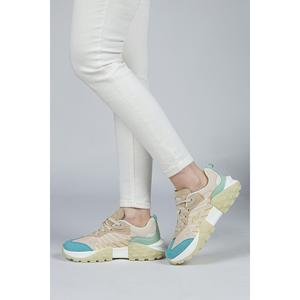 29092 scarpe sportive Casual Sneaker da donna Beige-verde menta