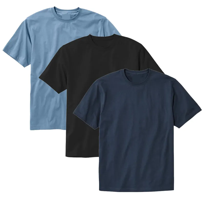 High Quality T Shirt For Men Summer Solid Color Plain T Shirt For Men 100% Cotton Custom Logo Vinh Hung Garment Manufacturer