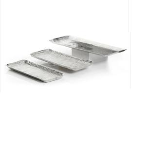 Juego de 3 bandejas para servir comida para uso de catering de hotel, bandeja para servir desayuno y comida, bandeja de acabado brillante, bandeja decorativa hecha a mano - Product Image 1