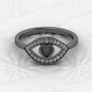 New Arrival Solid 925 Sterling Silver 4mm Heart <b>Blank</b> Setting Eye Heart <b>Ring</b> Breastmilk Keepsake Resin Customizable Jewelry - Product Image 3