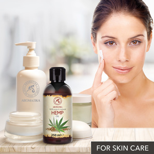Aromatika 250ml Huile de graines de chanvre 100% pure naturelle pressée et raffinée, support en vrac pour base de massage, SPA, fabrication cosmétique, marque privée - Product Image 5
