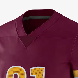 Camiseta de Fútbol Americano Sublimada de Primera Calidad SIBRIN, Camiseta Juvenil de Malla con Cuello en V, Estilo Retro, Corte Cuadrado, Logotipo Personalizado de Fábrica - Product Image 4