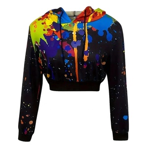Top Design Street Wear Sudadera con capucha recortada para mujer y conjunto de Jogger Ropa de mujer Moda al aire libre | Servicio OEM - Product Image 3