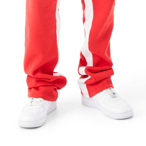 Men's Pants Straight Curved Striped Custom High Quality Casual Flared <b>Jogger</b> Track Pants Patchwork Elastic Waistband <b>Stacked</b> - Product Image 5