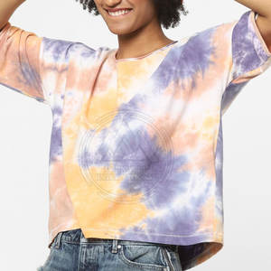 Camiseta de mujer de gran tamaño hecha a medida de alto fabricante coreano Estilo de calle de moda con patrón sólido y logotipo frontal - Product Image 5