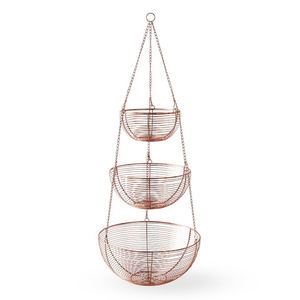 Metal Wire Hanging <b>Flower</b> <b>Basket</b> Rose Gold - Product Image 4