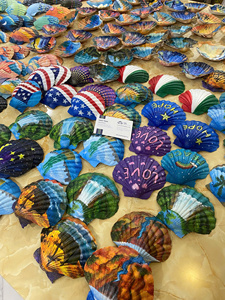 Disponible conchas marinas decoradas a mano para amantes del océano, decoración costera única para el hogar y regalo artístico de recuerdo - Product Image 3