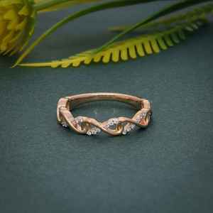 Nueva llegada IGI certificado VVS laboratorio cultivado diamante chapado en oro 925 Plata infinito anillo de bodas banda para mujer joyería mayorista - Product Image 2