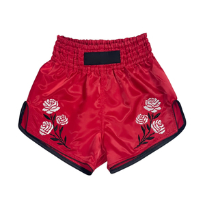 Pantalones cortos de Muay Thai con bordado de diseño personalizado, MMA, boxeo, entrenamiento físico, pantalones cortos de boxeo de satén antiarrugas - Product Image 4