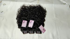 Venta al por mayor 100% Cutícula Alineada Virgen India Raw Human Hair Doble Trama Machine-Straight Bundles Estilo de onda natural - Product Image 2
