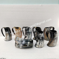 Mug en corne de viking de qualité supérieure, 6 pouces, corne d'ox polie, fait main, tasse médiévale, au meilleur prix