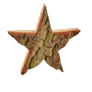 Ángel de madera para decoración navideña con estrella de aluminio con color de madera natural y logotipos personalizados - Product Image 5