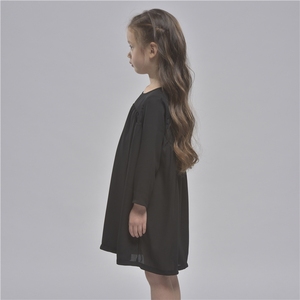 Robe noire ODM OEM Offre Spéciale de style européen à col en O pour enfants - Product Image 4