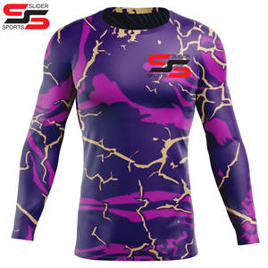 Rashguard de vêtements de sport personnalisé en gros pour adultes et garçons Compression à manches longues avec impression sublimée Utilisation MMA - Product Image 1