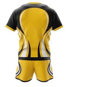 Meilleures ventes Ensembles de maillots de rugby confortables de haute qualité Manches courtes 100% polyester Antibactérien Écologique Personnalisable - Product Image 2