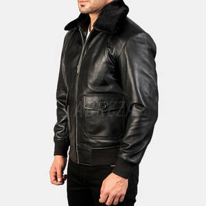 Venta Directa 2025 Chaqueta de Cuero Vacuno Personalizada para Hombre, Cuello Alto, Alta Calidad, Temporada de Invierno, Colores Personalizados, Transpirable, Casual - Product Image 3