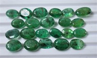 2025 attrayant naturel émeraude pierre précieuse couleur verte lisse poli émeraude ovale coupe mélange forme taille lâche mélange pierre émeraude