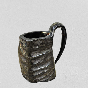 Viking authentique médiéval inspiré poli à la main corne à boire tasse à bière meilleurs hommes garçons d'honneur cadeau Base en bois naturel Animal - Product Image 4