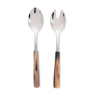 silver Plated Salad Server With <b>Black</b> Coated Handle New Design metal Salad Server In Wholesale Price Latest <b>Cutlery</b> New Flatware - Product Image 1
