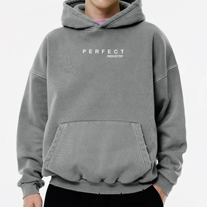 Parfait décontracté ample Street wear à capuche hommes goutte épaule Boxy surdimensionné à capuche poids lourd 100% coton 500GSM sweats à capuche vierges - Product Image 2
