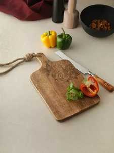 Acacia Wooden Chopping <b>Board</b> With Handle Custom Dinnerware for Vegetables Cheese Cutting-Elegant Kitchen <b>Tool</b> Chopping Blocks - Product Image 6