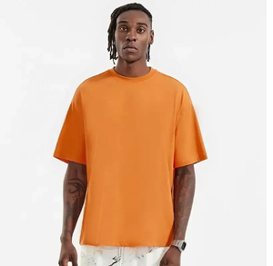 T-shirts pour hommes en coton 100% de haute qualité, coupe ample, poids lourd, impression personnalisée, broderie sur mesure - Product Image 6