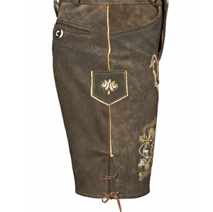 Pantalones cortos bávaros Lederhosen para mujer, tirantes de cuero ajustables, Panel frontal bordado, disfraz de estilo de Oktoberfest, transpirable - Product Image 3