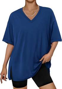 Camiseta de gran tamaño de diseño personalizado para mujer Tela de algodón OEM con DTF o impresión por sublimación - Product Image 4