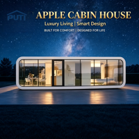 Villa de Luxe Préfabriquée Mobile 1 ou 2 Étages de 20 ou 40 pieds, Cabane Apple, Chambre d'Hôtes, Hébergement Hôtelier Extérieur Haut de Gamme