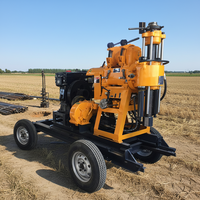 Foreuse rotative sur chenilles diesel Xuanhua avec moteur et roulement pour forage de puits d'eau, profondeur maximale 200 m