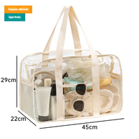 Sac de plage en PVC transparent, grand sac de voyage et de bain imperméable pour l'été, organisateur de cosmétiques et de produits de toilette