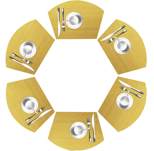 Classic Style <b>Leather</b> Dining Table Mats Kitchen <b>Placemats</b> with Sale for Dining Table - Product Image 2