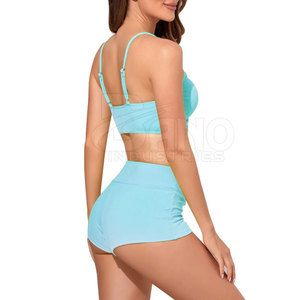 "ชุดบิกินี่ที่เป็นมิตรกับสิ่งแวดล้อมผ้านุ่มและสวมใส่สบายเหมาะสำหรับการว่ายน้ำที่ทำจากผ้าสแปนเด็กซ์โพลีเอสเตอร์ - Product Image 2