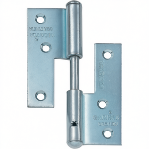 Bisagra de Acero VORMANN para Puerta, Montaje Superficial, 80x72mm, DIN Izquierda, Zincada Azul, Pasador Fijo, Paquete de 10 para Organizadores de Gabinetes - Product Image 3