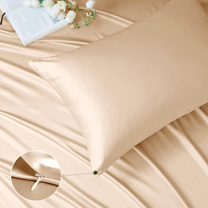 Best-seller 400TC Drap-housse de luxe en soie émulation Draps de lit haut de gamme en satin King and Queen Size pour la maison et l'hôtel - Product Image 6