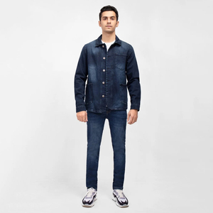 Chaqueta vaquera informal para hombre, moda, color azul claro, 2 bolsillos en el pecho, nuevo diseño, material de alta calidad para invierno, calle principal - Product Image 6