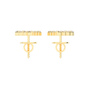 AIER-442 Classic Sparkling <b>Diamond</b> <b>Earrings</b> for Women for in Platinum Yellow Gold or White Gold and Rose Gold - Product Image 4