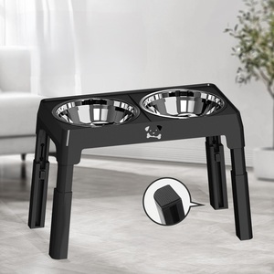 Yüksekliği Ayarlanabilir Evcil Hayvan Çift Yavaş Besleyici Ayarlanabilir Yüksek Paslanmaz Çelik Köpek Mama Kabı Kediler ve Köpekler İçin Standlı - Product Image 3