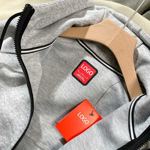 Sweat à capuche zippé intégral en molleton technique de coton pour homme, personnalisable avec logo, haute qualité, pour le sport et la gym, technique d'impression unie - Product Image 2