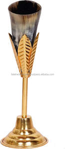 WonderFull Grabado Cuerno Vodka Shots con soporte de latón Vasos de chupito de tequila 60ml para cerveza Vodka y whisky BY Falak World Export - Product Image 4