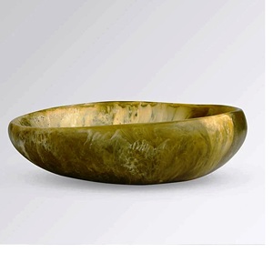 Cuenco mediano monocromático de madera y resina Tamaño del producto personalizable Mejor precio en línea Hecho a mano en la India para fiestas - Product Image 4