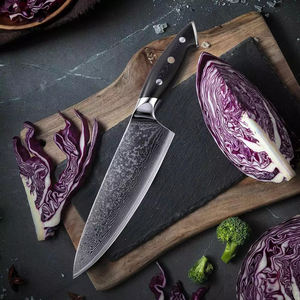 Juego de cuchillos de Chef de acero damasco de 8 pulgadas al por mayor cuchillo de cocina con mango inoxidable para picar cuchillo Damasco con mango - Product Image 2